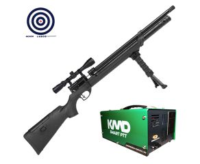 Carabina PCP Niksan Archero S 5.5mm + Compressor de AR KMD + Luneta 3-9x40 SFP + Alvos