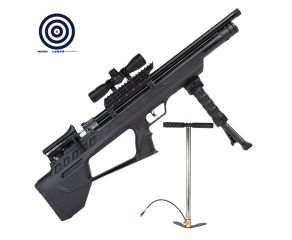 Carabina PCP Niksan ELF-S Bullpup 5.5mm + Bomba Manual PCP + Luneta 4x32 + Alvos