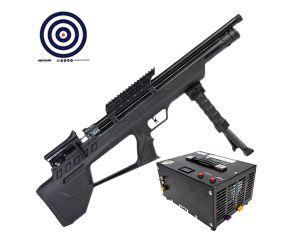 Carabina PCP Niksan ELF-S Bullpup 5.5mm + Compressor de Ar Portátil + Alvos