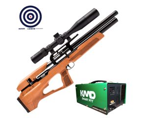 Carabina PCP P35X Evolution Artemis 5.5mm + Luneta 4-16x44 + Compressor de AR KMD + Alvos