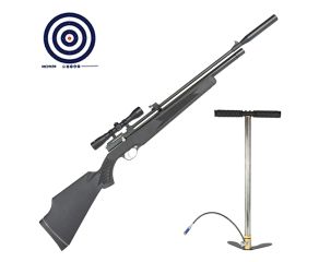 Carabina PCP PR900S G2 5.5mm VR + Luneta Rossi 4X32 + Bomba Manual PCP + Alvos