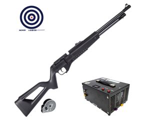 Carabina PCP QGK G850 5.5mm + Compressor de Ar Portátil + Magazine + Alvos
