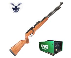 Carabina PCP QGK G850M Madeira + Compressor de AR KMD + Alvos