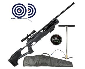 Carabina de Pressao PCP Reximex Accura 5.5mm + Luneta 3 9x40 + Bomba Manual + Capa + Chumbos + Alvos