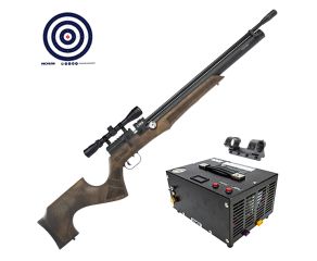 Carabina PCP Reximex Lyra 5.5mm + Compressor de Ar Portátil + Luneta 3-9x40 SFP + Mount 11mm + Alvos