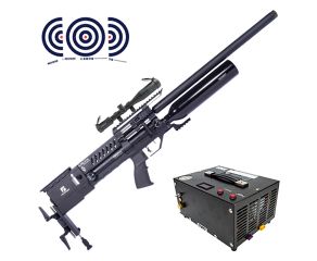 Carabina PCP Reximex Meta Premium 5.5mm + Compressor de Ar Portatil + Luneta 4-16x44 + Alvos