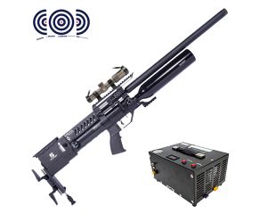 Carabina PCP Reximex Meta Premium 5.5mm + Luneta 1.2-6X24 IR + Compressor de Ar Portatil + Alvos