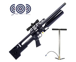 Carabina PCP Reximex Throne Gen 2 5.5mm + Bomba Manual PCP + Luneta 4x32 + Alvos