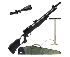 Carabina PCP Rossi Dione 5.5mm + Bomba Manual Rossi + Luneta Rossi 6-24x50 + Capa