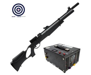 Carabina PCP Rossi Dione 5.5mm + Compressor de Ar Portátil + Alvos