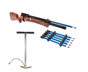 Carabina PCP Rossi Outlander Madeira 5.5mm + Bomba Manual PCP + Flechas de Alumínio