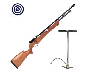 Carabina PCP Rossi Outlander VR Madeira 5.5mm + Bomba Manual PCP + Alvos