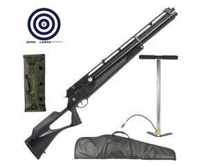 Carabina PCP Rossi R8 Black VR 5.5mm + Bomba Manual PCP + Capa Magnum + Kit de Limpeza + Alvos