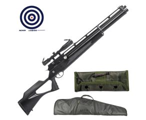 Carabina PCP Rossi R8 Black VR 5.5mm + Luneta 4-16x44 + Capa Magnum + Kit de Limpeza + Alvos