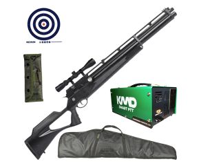 Carabina PCP Rossi R8 Black VR 5.5mm + Compressor de AR + Luneta 3-9x40 + Capa + Kit Limpeza + Alvos