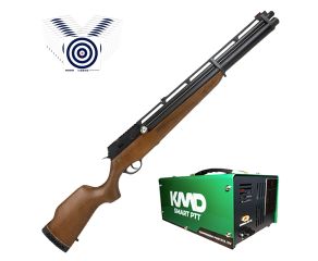 Carabina PCP Rossi R8 Madeira VR 5.5mm + Compressor de AR KMD + Alvos