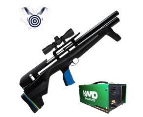 Carabina PCP Stoeger XM1 Bullpup 4.5mm + Compressor de AR KMD + Luneta 4x32 + Alvos