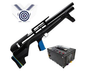Carabina PCP Stoeger XM1 Bullpup 4.5mm + Compressor de Ar Portatil + Alvos