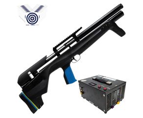 Carabina PCP Stoeger XM1 Bullpup 5.5mm + Compressor de Ar Portatil + Alvos