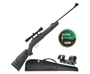 Carabina de Pressão Gamo Big Cat Nitro IGT 5.5mm + Luneta 3-9x40 + Capa + Chumbinhos + Suporte 11mm