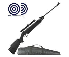 Carabina de Pressao Rossi Dione 4G 5.5mm + Luneta 4x20 Thunder Outdoors + Capa Universal LC + Alvos