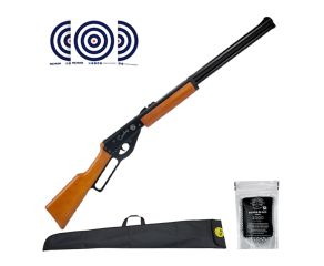 Carabina Rossi Lever Action Wood 4 5mm + Capa Rossi 45p + Esfera de aco 4 5mm + Alvos