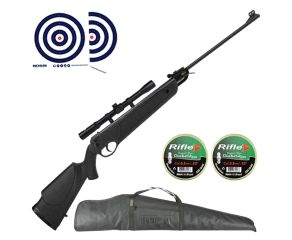 Carabina de Pressao Dione 5G Nitro 5.5mm + Luneta 4x20 + Capa Universal + Chumbinhos + Alvos