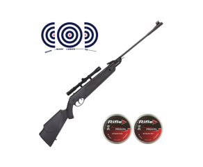 Carabina de Pressão Dione 5G Nitro 5.5mm + Luneta 4x20 Thunder Outdoors + Chumbos + Alvos