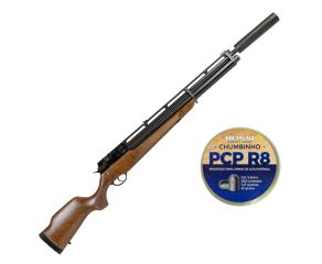 Carabina PCP R8 Rossi 5.5mm + Supressor e Chumbinho