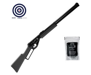 Carabina de Pressao Rossi Cowboy Lever Action 4.5mm + Esferas de Aco + Alvos