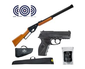 Carabina Rossi Lever Action 4.5mm + Pistola Rossi R11 (C11) 4.5mm + Capas + Esferas + Alvos