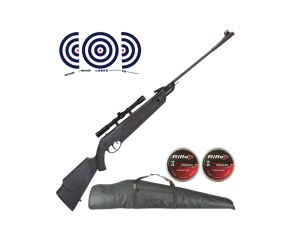 Carabina de Pressao Dione 5G Nitro 5 5mm + Luneta 4x20 + Capa Universal + Chumbos + Alvos