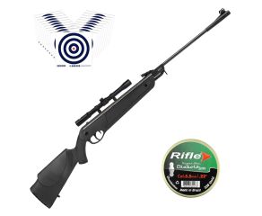Carabina de Pressao Dione 5G Nitro 5.5mm + Luneta 4x20 Thunder Outdoors + Chumbos +  Alvos