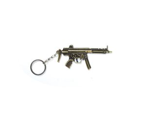 Chaveiro Metal Fuzil HK53 Dourado Bélica