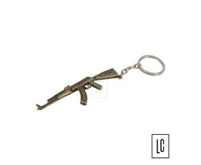 Chaveiro Metal Ak-47 Dourado - Bélica