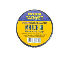 Chumbinho Rossi Target Match 5.5mm 100 Unidades