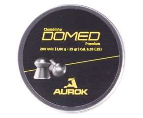 Chumbinho Aurok Domed Premium 6.35mm 200 Un