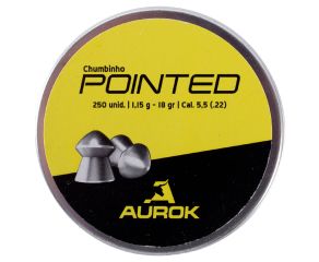 Chumbinho Aurok Pointed 5.5mm 250 Unidades