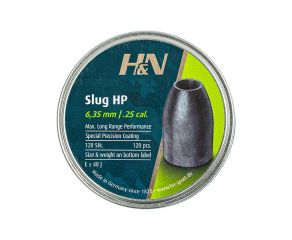 Chumbinho H&N Slug HP 32gr 6.35mm 120 Unidades
