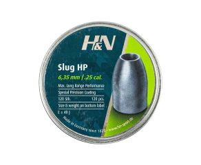 Chumbinho H&N Slug HP 36gr 6.35mm 120 Unidades