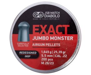 Chumbinho JSB Jumbo Exact Monster Redesigned Deep 5.5mm 200 Un