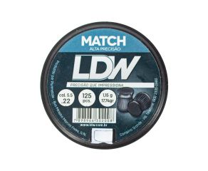 Chumbinho LDW Match 5.5mm 125 Unidades