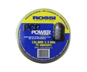 Chumbinho Rossi PCP Power - 5,5mm - 75 Unidades