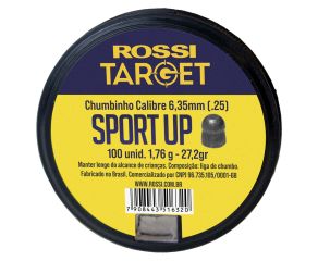 Chumbinho Rossi Target Sport Up 6.35mm 100 Un