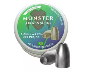 Chumbinho Slug 5.5mm Monster G2 18,13 Grains 5,520mm .217 - 200un