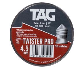 Chumbinho TAG Twister PRO - 4,5mm - 250 Unidades