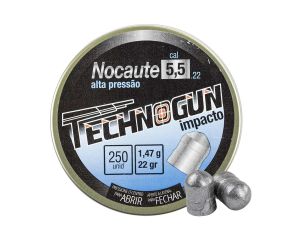 Chumbinho Technogun Nocaute 5.5mm 250 Un