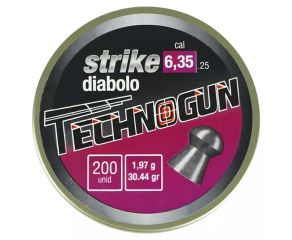 Chumbinho Technogun Strike Diabolo 6.35mm 200 Un