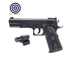 Pistola Rossi 1911 Tactical PowerWin 304 CO2 6mm + Mira Laser + Alvos