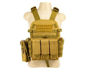 Colete Modular Tático Plate Carrier Rossi Tan